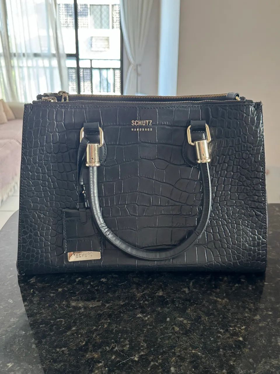 Bolsa Schutz clássica Couro Croco 