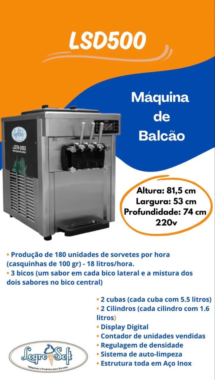 Máquina de Açaí e Sorvete Frozen LOGROSOFT - Foto 2