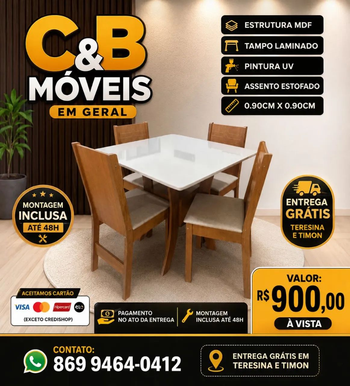 Conjunto de Mesas e Cadeiras MDP