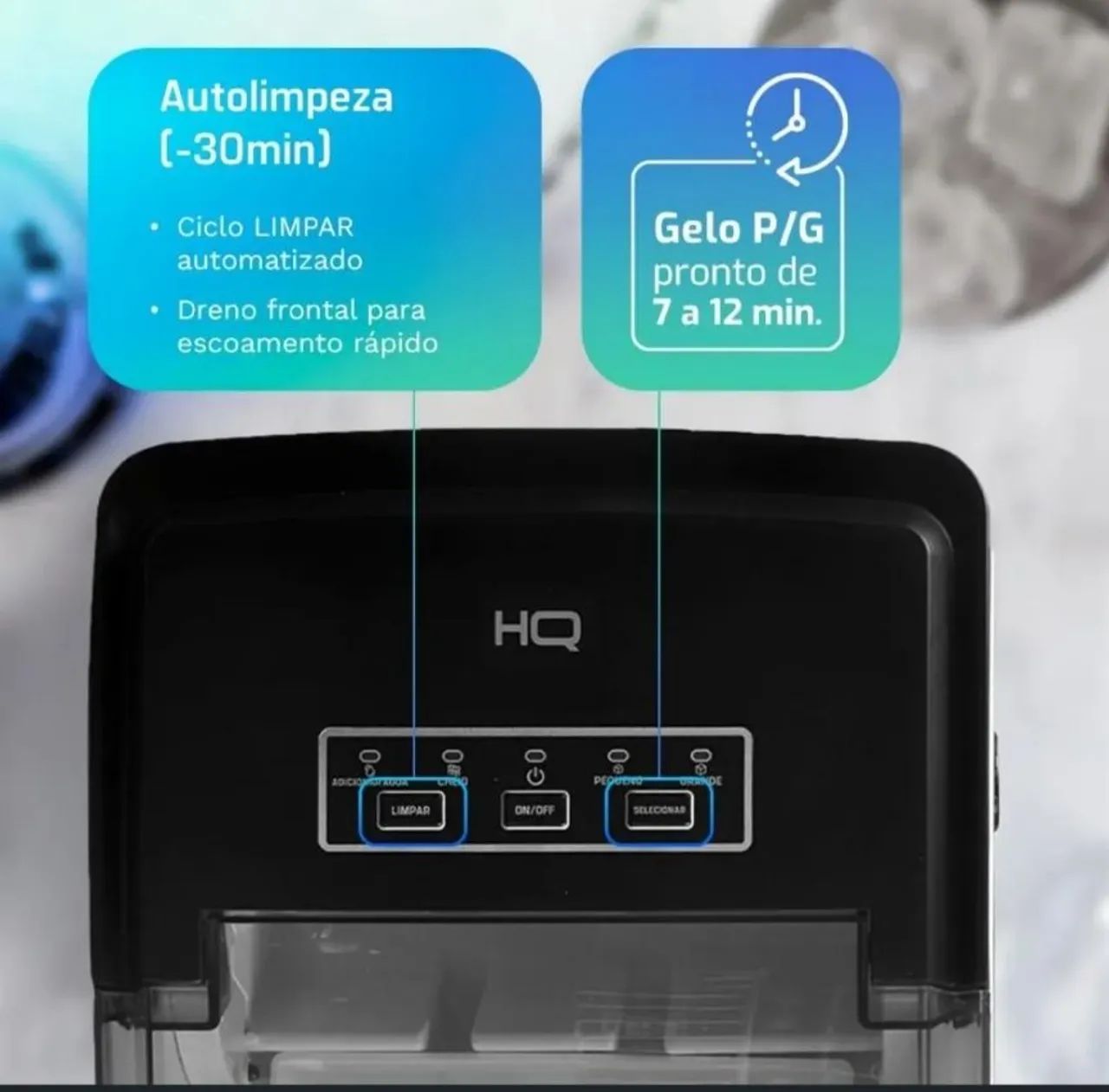 Máquina de gelo HQ 12kg - Foto 4