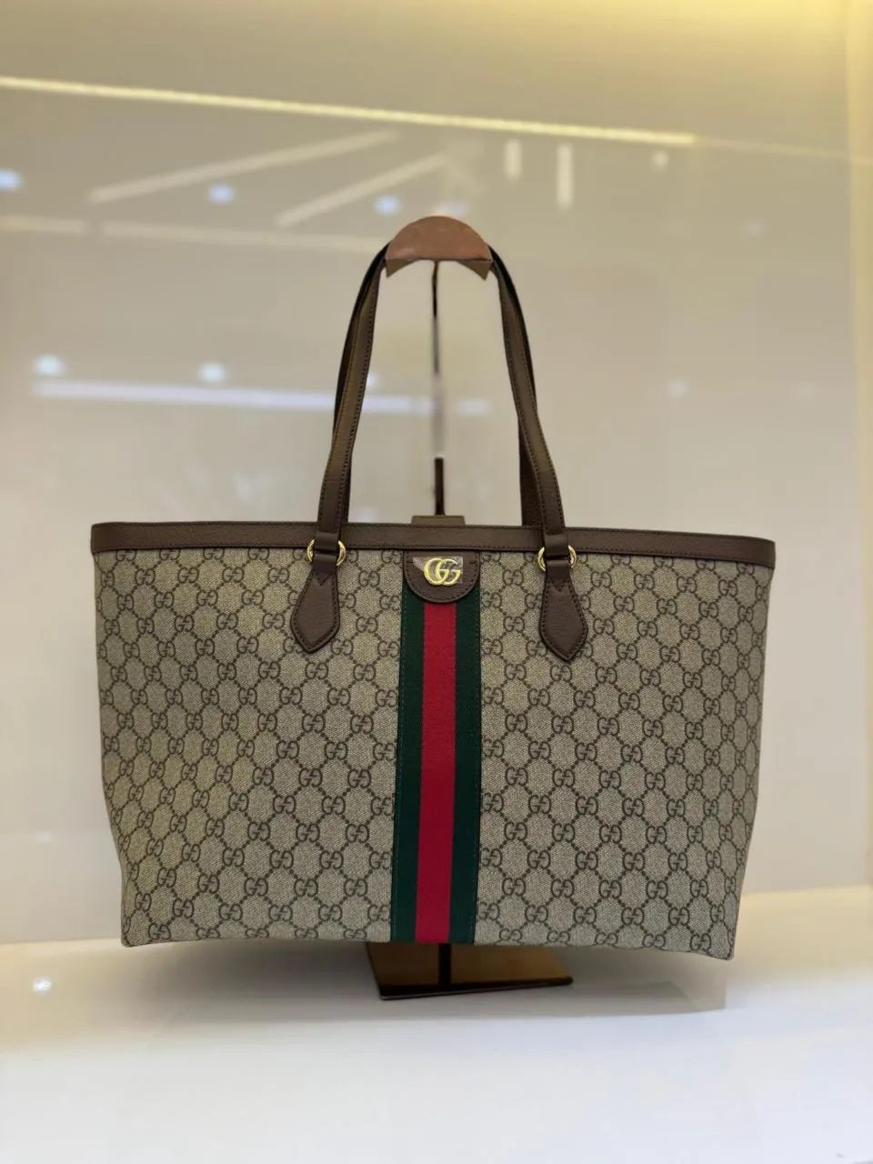 Bolsa gucci tote large monogram