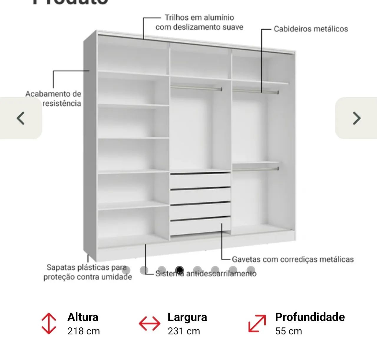GUARDA ROUPAS 100% MDF - Foto 2