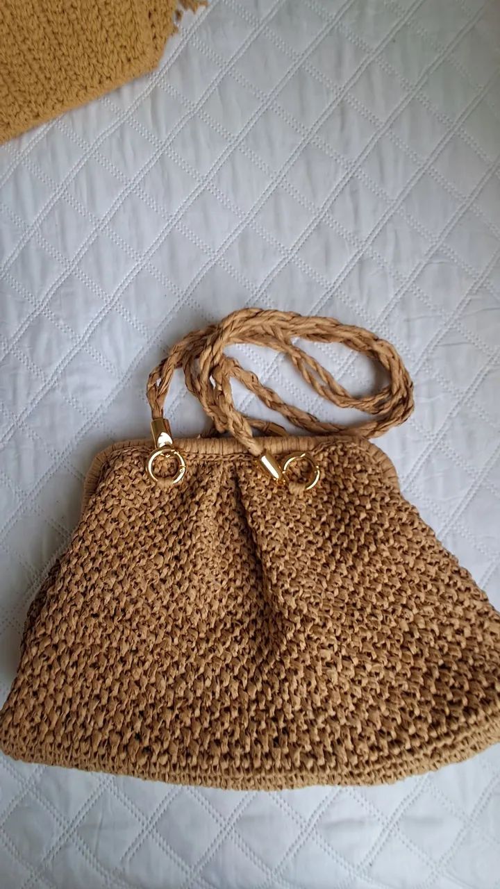 Bolsa em Rafia Artesanal - Foto 2