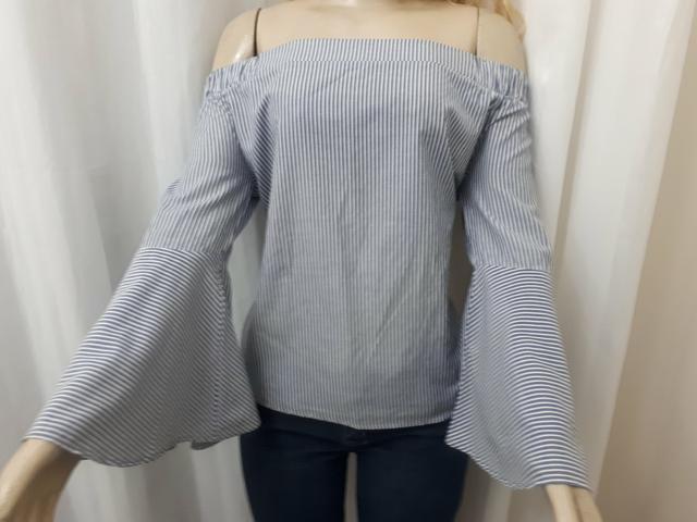 Blusa listrada ombro a ombro - Foto 5