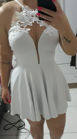 vestido branco olx