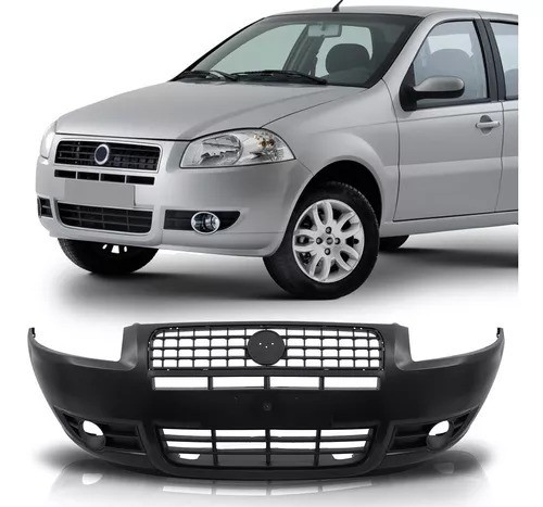 Parachoque Dianteiro Fiat Palio 2008/2009 - Preto Liso - R2A