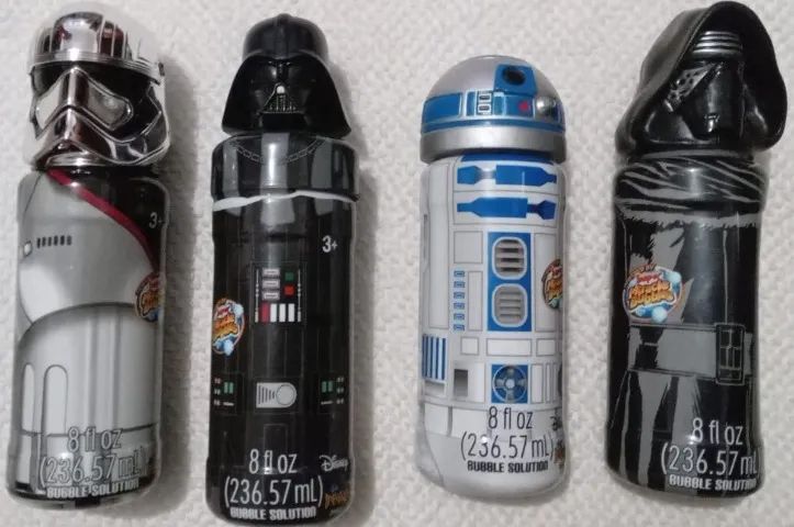 Bubbles Star Wars (Colecionadores) - Captain Phasma Head, Darth Vader, R2D2, Kylo Ren
