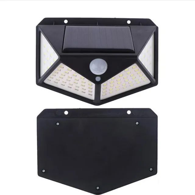 Luminária Solar 100 Leds Com Sensor Presença Sem Fio Uso Interno e Externa 3 Modos - Foto 2