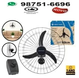 Ventilador de Parede 60cm 110v) potente  ventisol novo