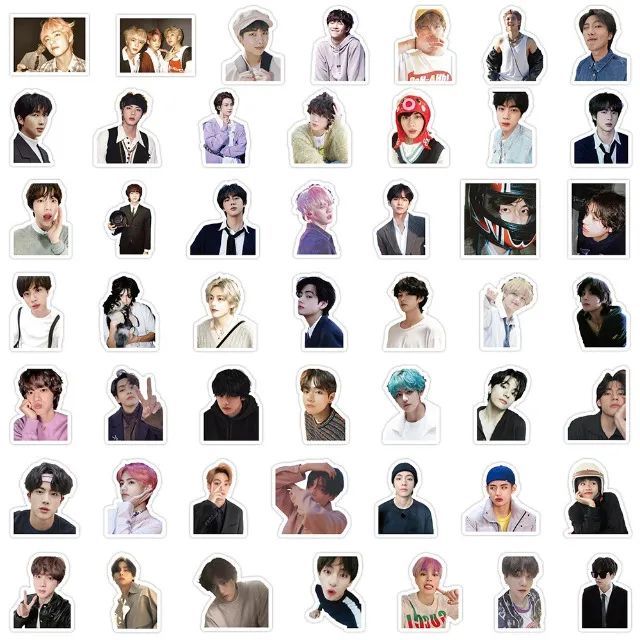 Kit 100 Adesivos de Bangtan Boys BTS - Autocolantes Pcs Peças Unidades K-pop Kpop - Foto 3