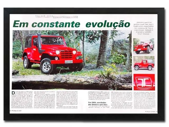 Troller T4 - Quadro decorativo com propaganda ou matéria de revista