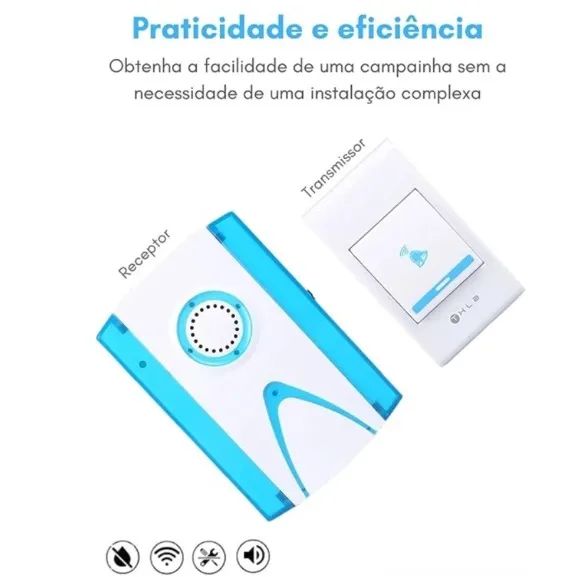 Campainha sem fio Inteligente Wireless residencial Sem Fio KP-CA327 pode retirar no local  - Foto 2