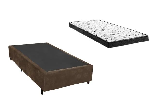 Cama Box Solteiro + Colchão Espuma D33 14x88x188 - Foto 3
