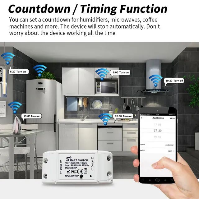 Interruptor Inteligente Tomada Smart 10A Sonoff Compatível com Alexa Google Home Tuya - Foto 2