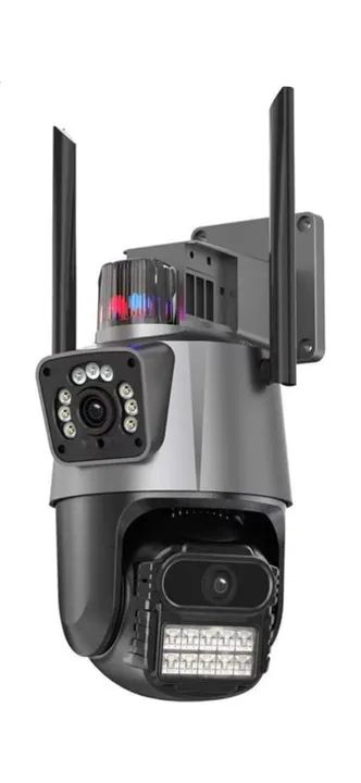 2 em 1 Câmera de Segurança 2k Interna Externa dupla lentes dupla visualizações - Foto 6