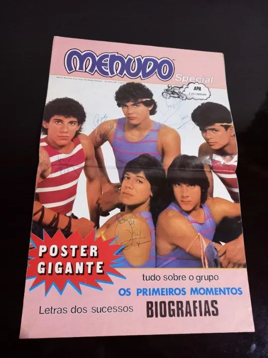 Poster Gigante do Menudo 1984 - Autografado