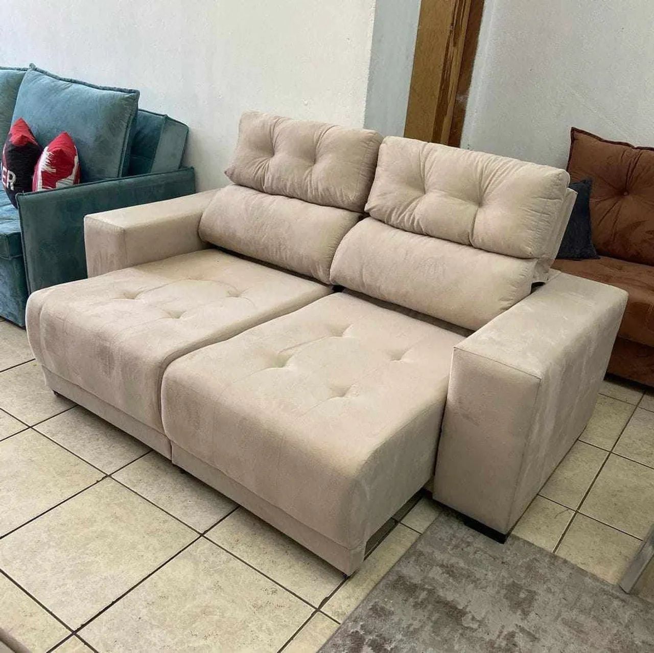 SOFA RETRATIL RECLINÁVEL FRETE GRÁTIS 64861552826755122