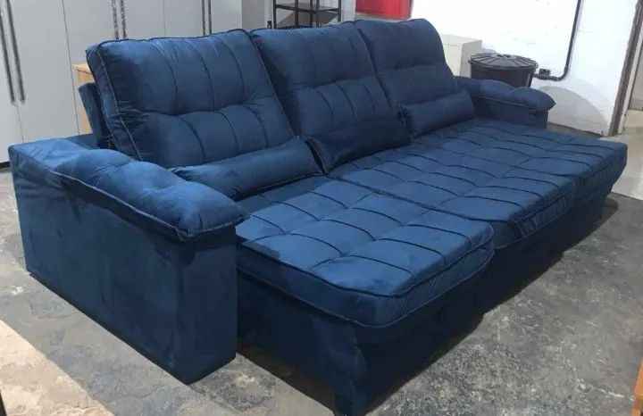 Sofá retratil reclinável NOVA COR  2,90METROS ( PROMOCAO )