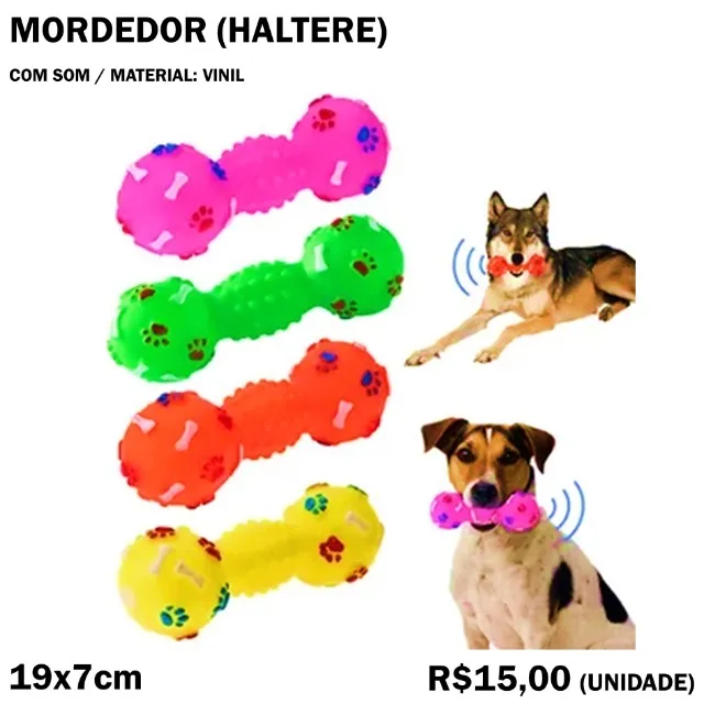 Mordedor - Haltere Resistente Feito de Vinil
