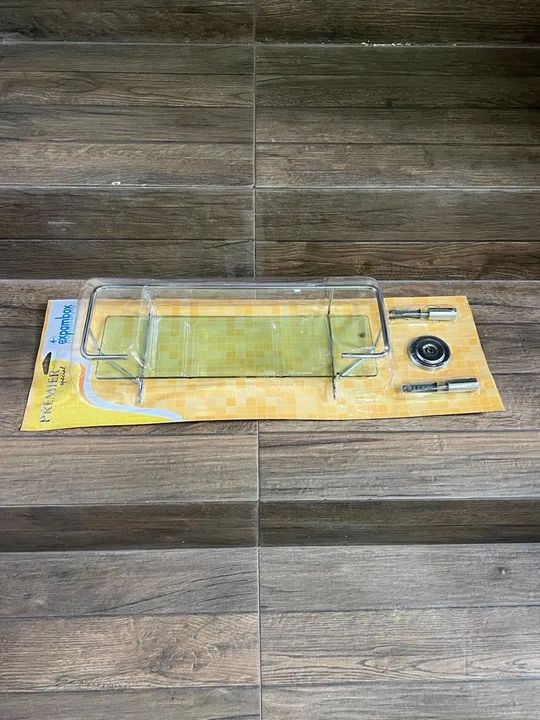 Porta shampoo quadrado com vidro 