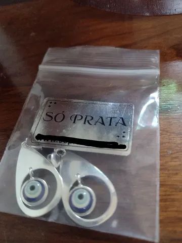 Brinco prata Olho grego jóia prata 925 - Foto 5