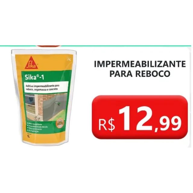 Impermeabilizante para reboco silka-1 1L 