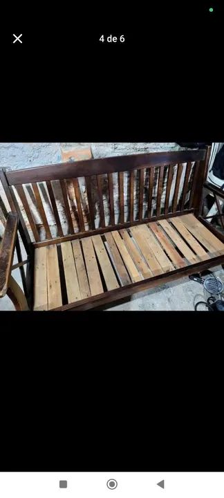 Banco de madeira estilo rústico - Foto 3