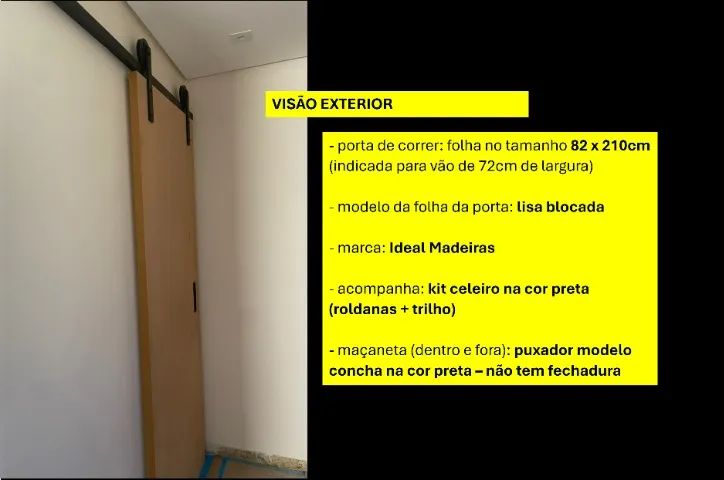 NOVA!!! Porta de correr com kit celeiro. - Foto 4