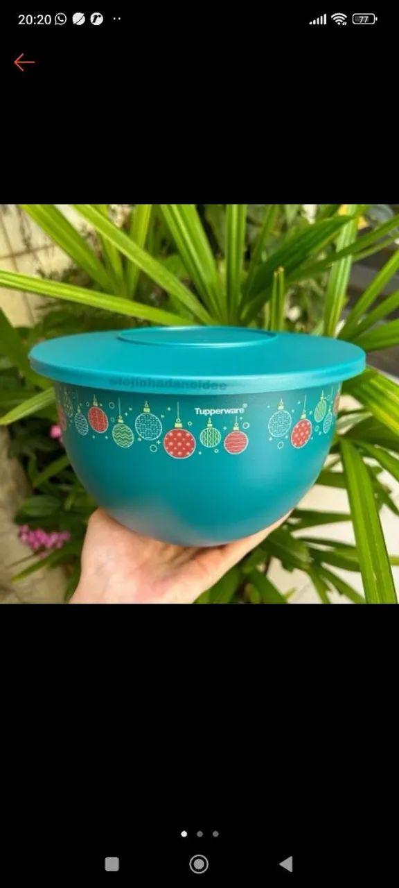 Kit 2 Tigelas murano Tupperware Natalina