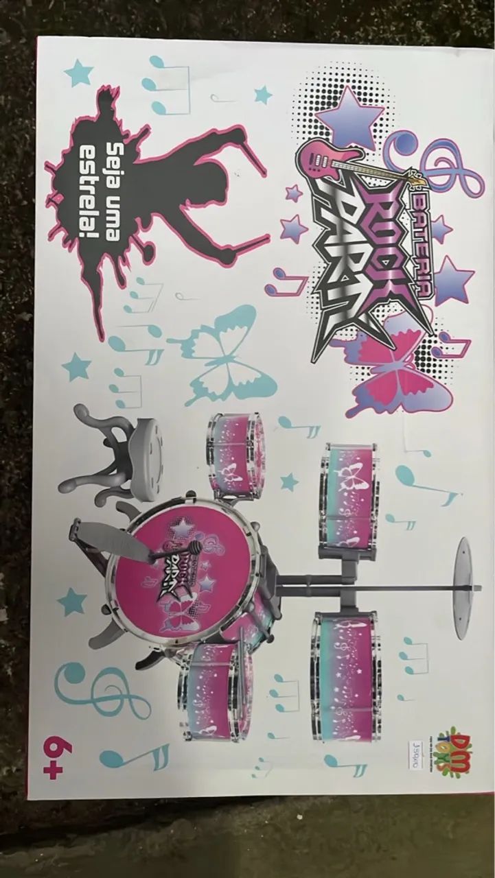 Bateria Infantil Rock Star - Brinquedo Musical