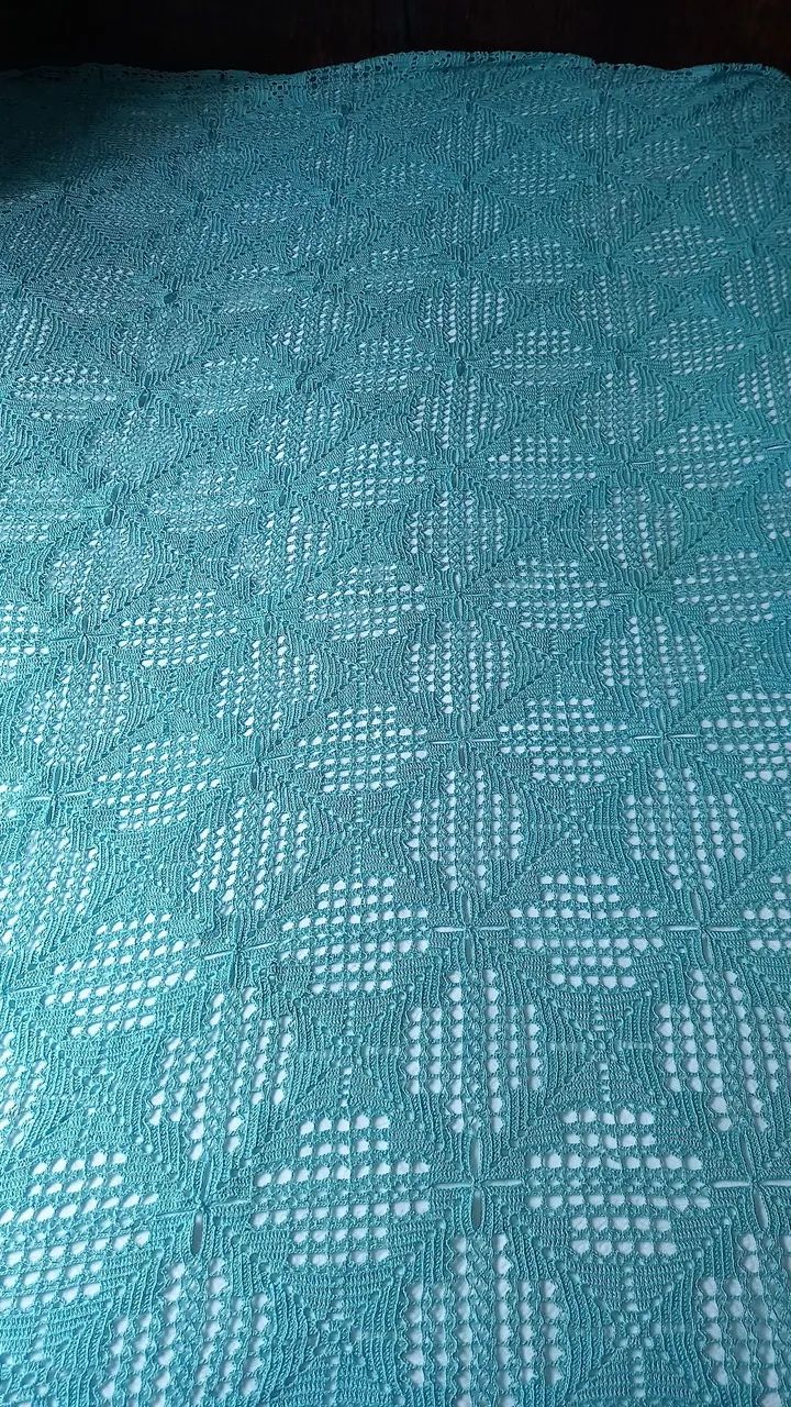  Crochê Artesanal em Tons de Azul - Foto 4