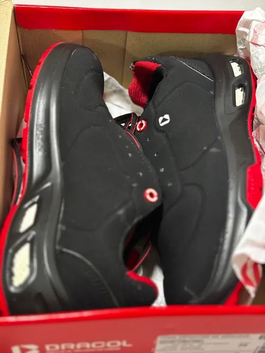 Bota de Segurança Detroit Eletricista Preto / Vermelho Bracol - novo na caixa - Foto 2