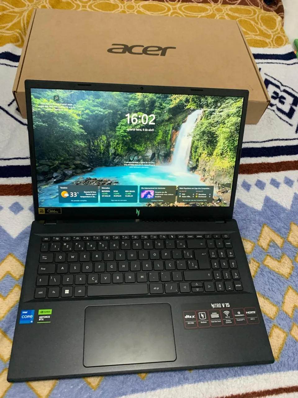 NOTEBOOK GAMER ACER NITRO V15 NOVO I5 13,NOTA,GARANTIA,CAIXA,RTX 3050,16GB RAM,SSD 512GB