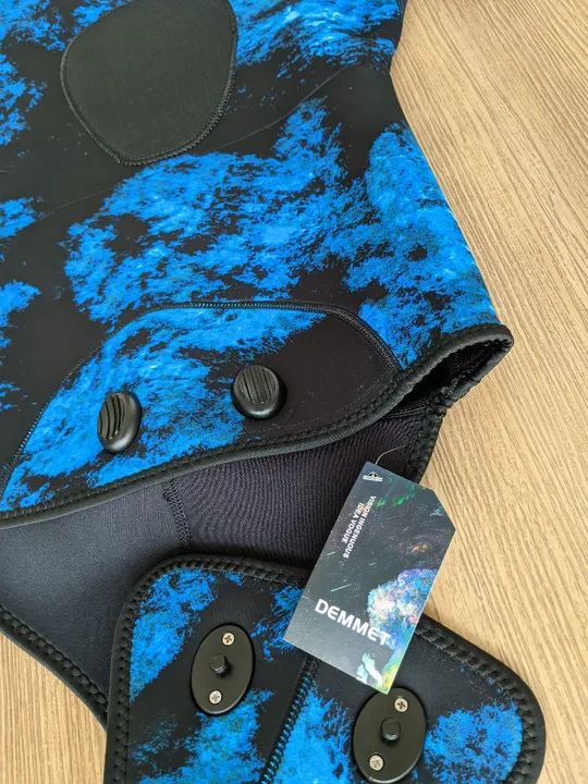 Demmet - Roupa de Mergulho - Camuflado Azul - Foto 6