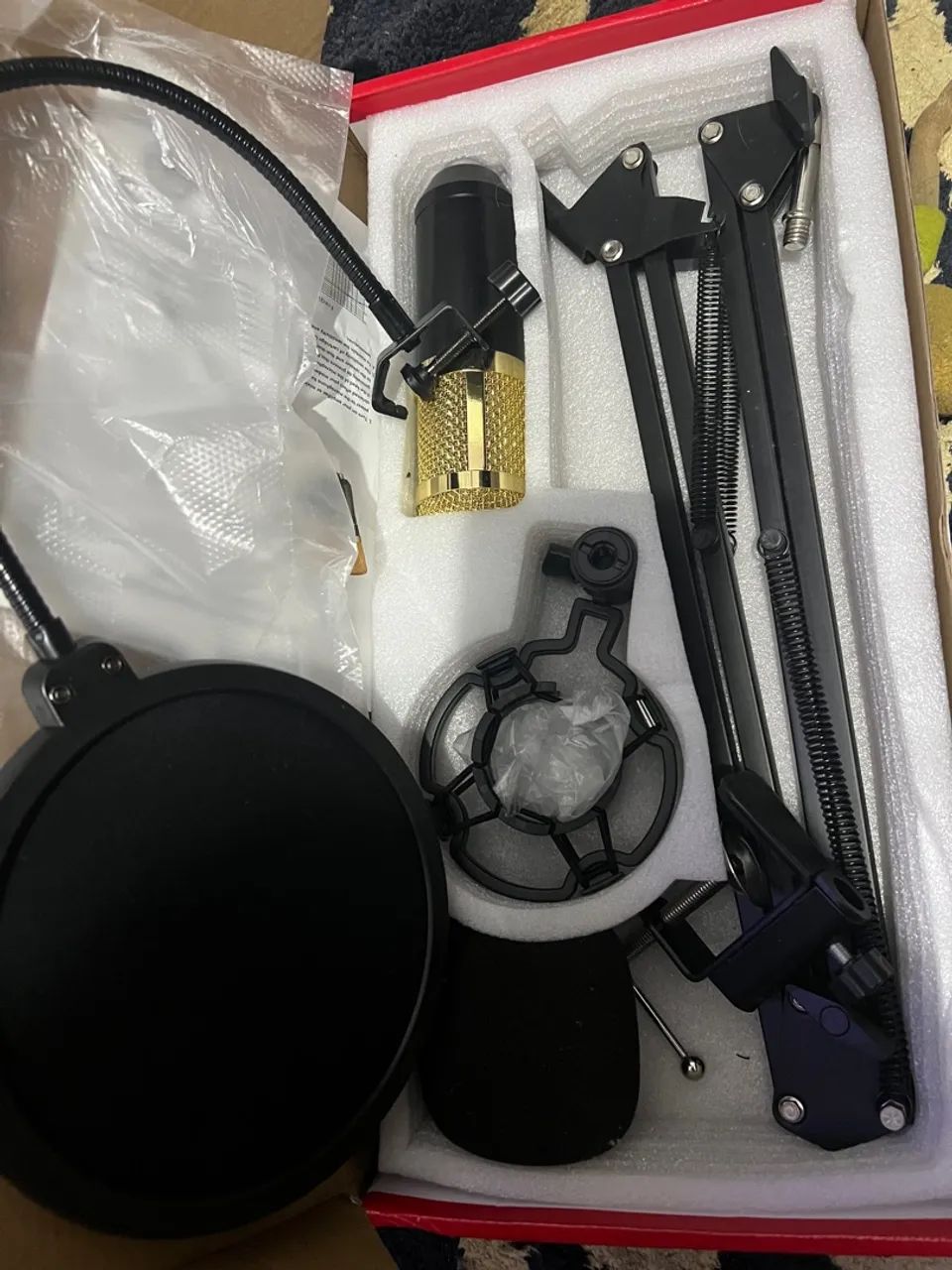 Kit BM800 condensador Dourado