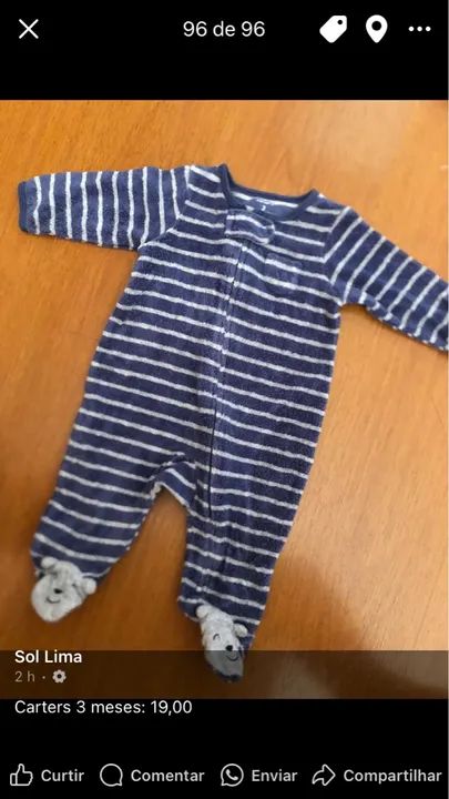 Macacão Carters para Bebê - 3 Meses