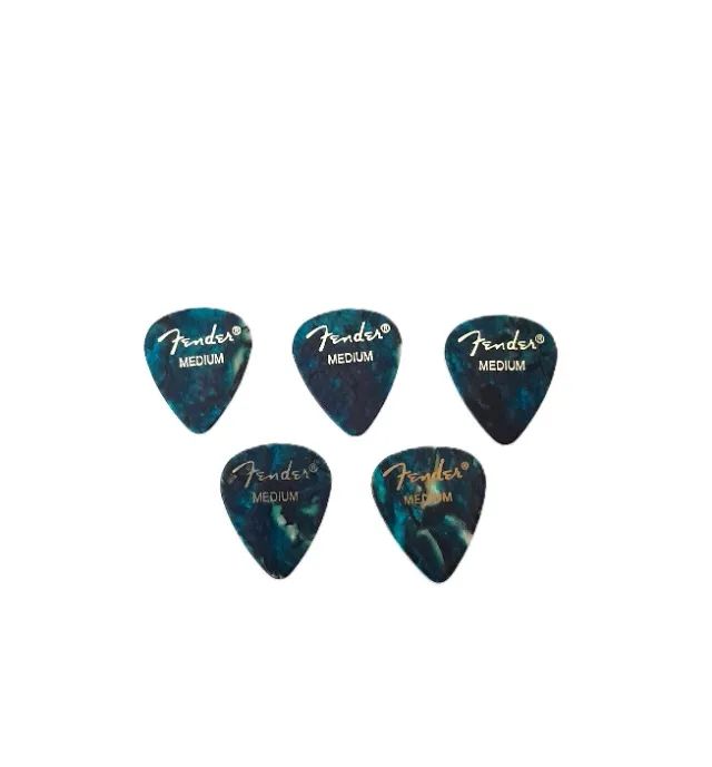 kit com 5 palhetas fender® medium green - Foto 5