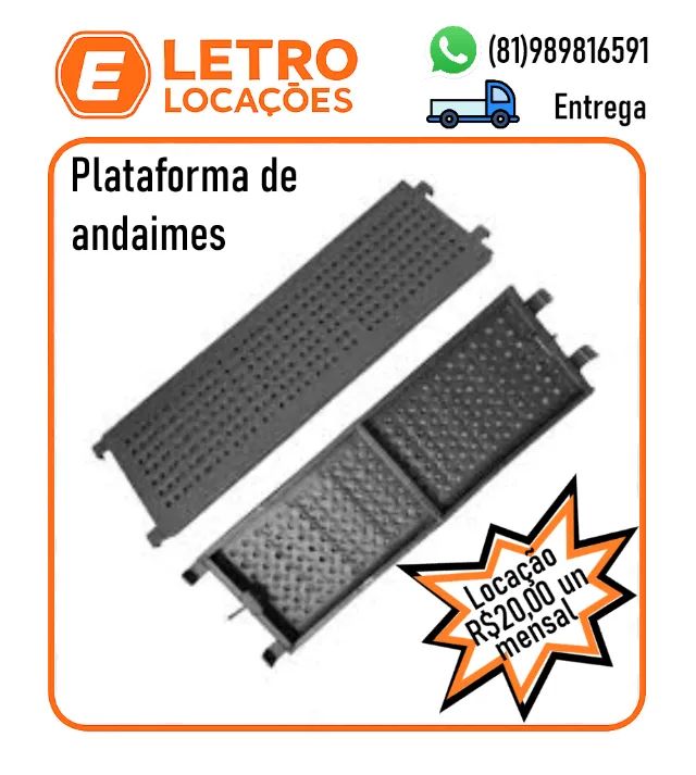 Plataforma metálica de andaimes