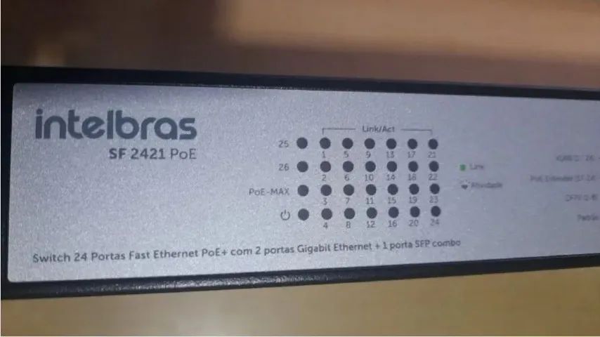 Switch 24 Portas Fast Ethernet PoE SFP SF 2421 - Foto 2