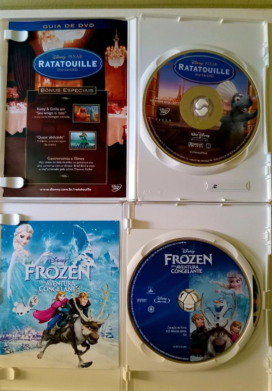 Kit 02 Dvds Ratatouille e Frozen Dvd e Blu-Ray  - Foto 2