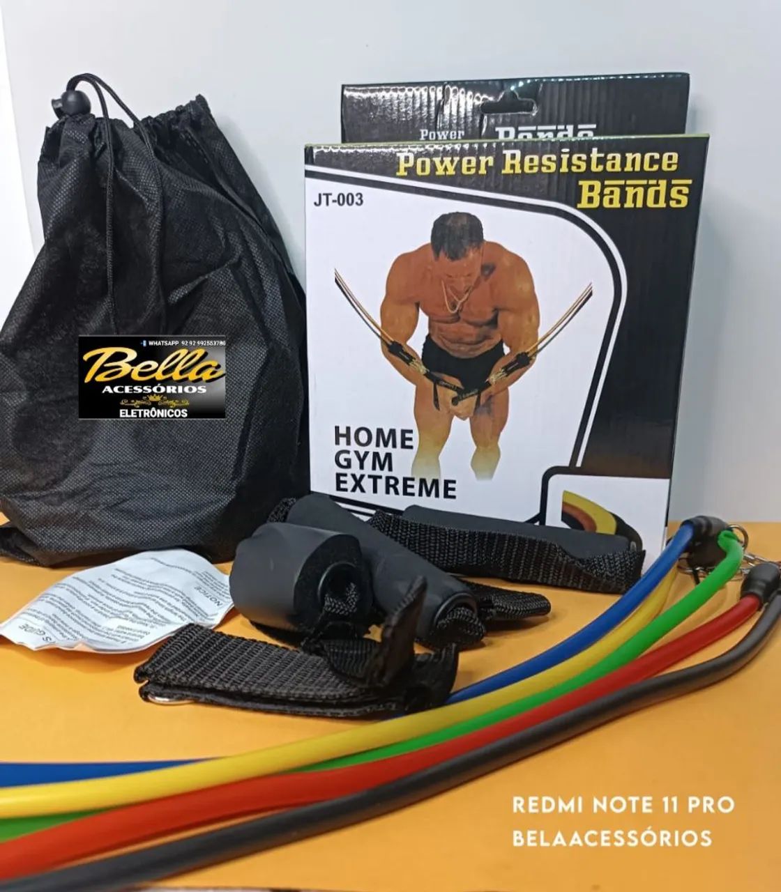 KIT CORDAS ELÁSTICAS PARA EXERCÍCIOS FUNCIONAL 65163254514433122