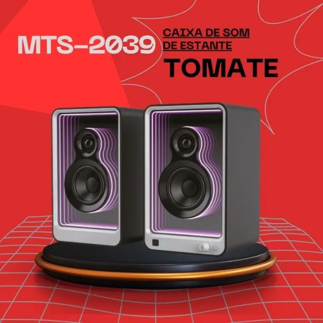 Caixa de Som de Estante Bluetooth com LED 100W Tomate MTS-2039 - Tomate - Foto 3