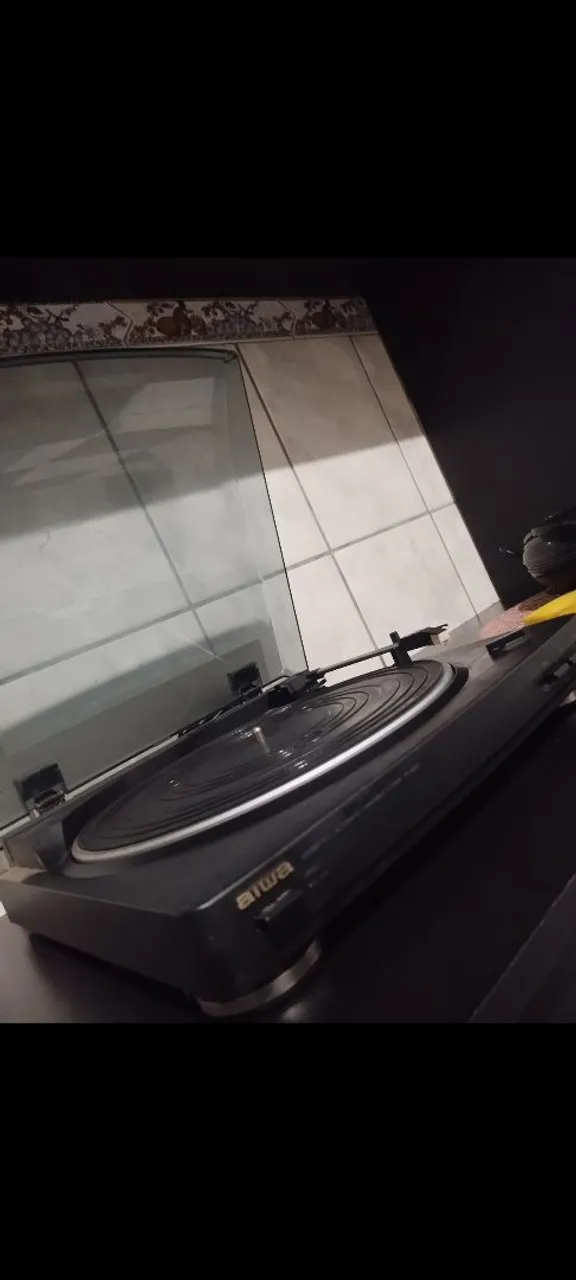 Toca disco vitrola aiwa raridade vintage