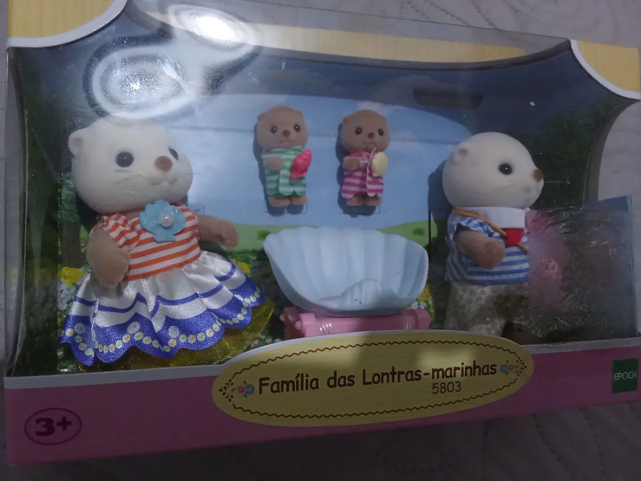 sylvanian families família de lontras marinhas