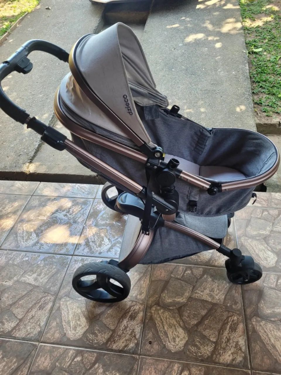 Carrinho de Bebê + Bebê Conforto + Base Dzieco 360° Vulkan - Foto 6