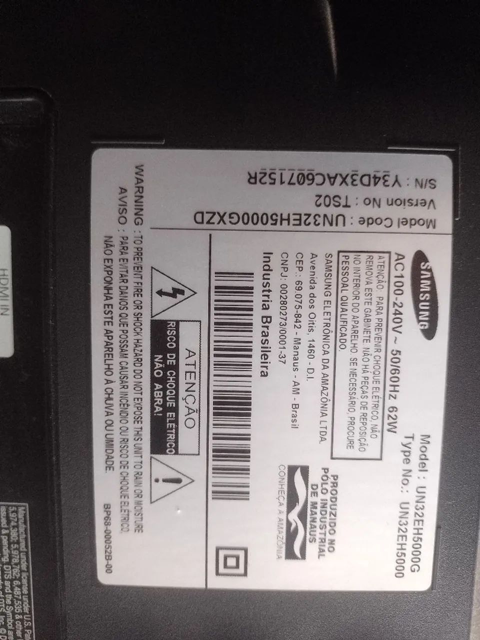 Tv Samsung 32"63824116316673122