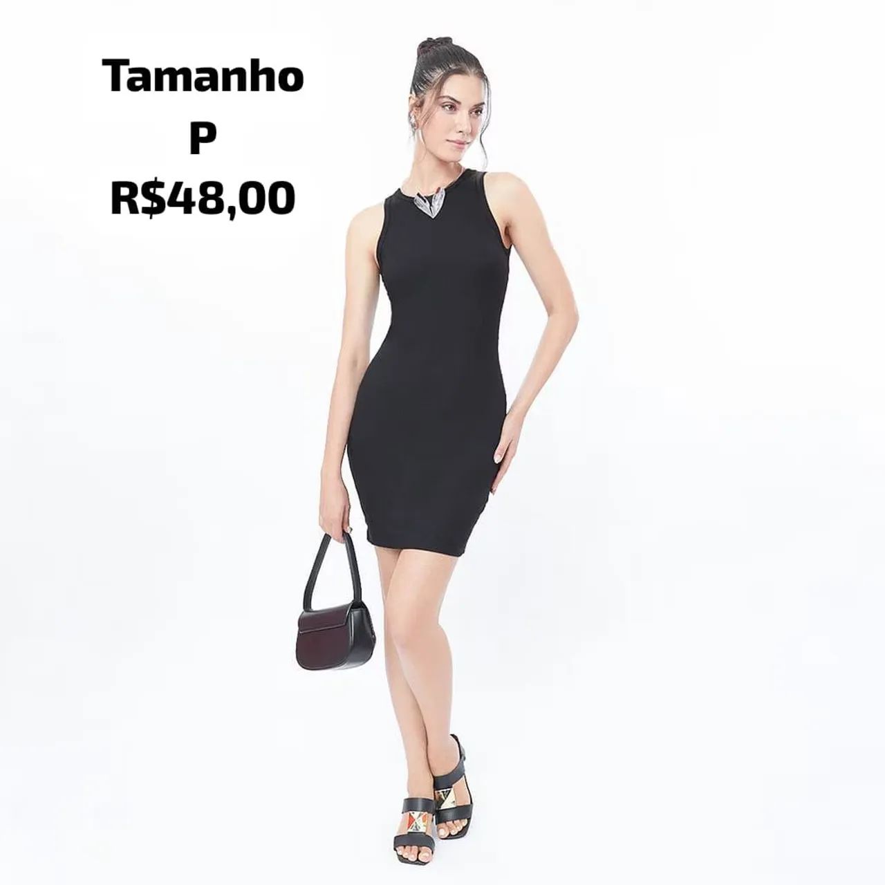 Vestido preto básico - tamanho P - Foto 3