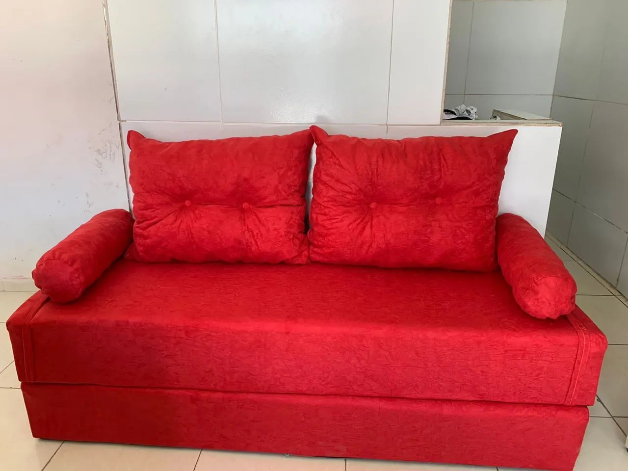 Sofa cama 2 almofadões de fábrica 