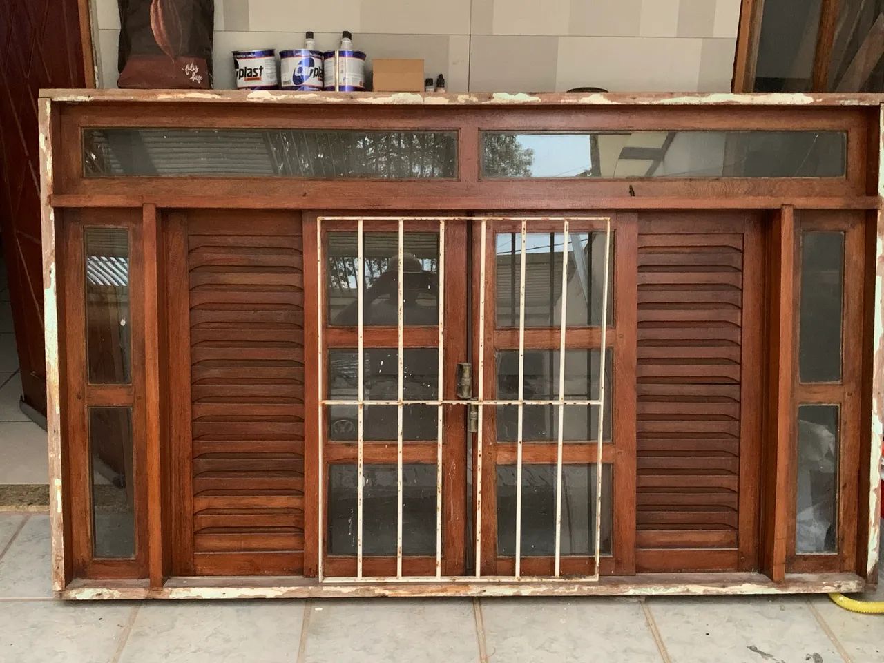 VENDO JANELA COLONIAL COMPLETA USADA 2x1,20 - Foto 6