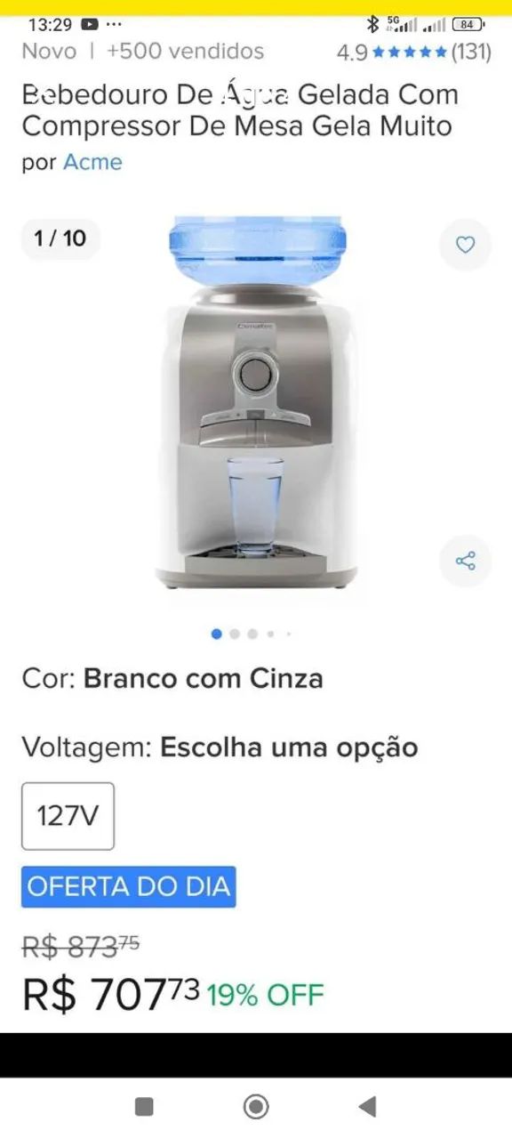 pra sair hoje Bebedouro de água de mesa com compressor gela muito - Foto 4